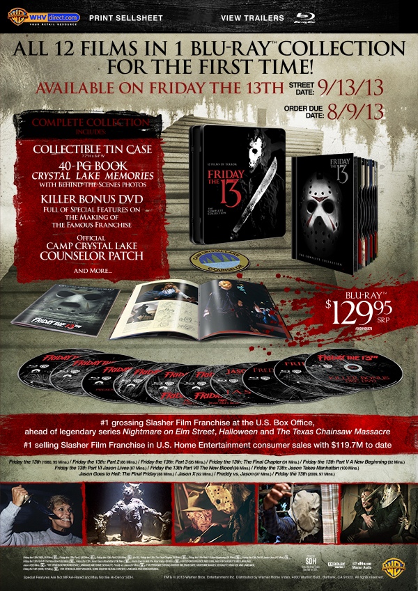 Friday The 13th: The Complete Collection Blu-ray Sell Sheet