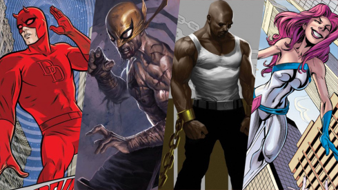 Daredevil, Luke Cage, Iron Fist, Jessica Jones