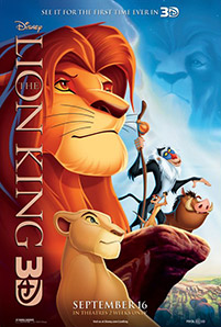 The Lion King 3D movie poster