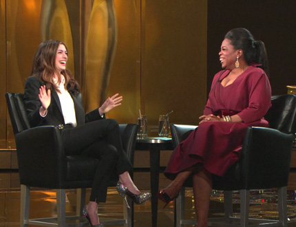 Anne Hathaway on Oprah