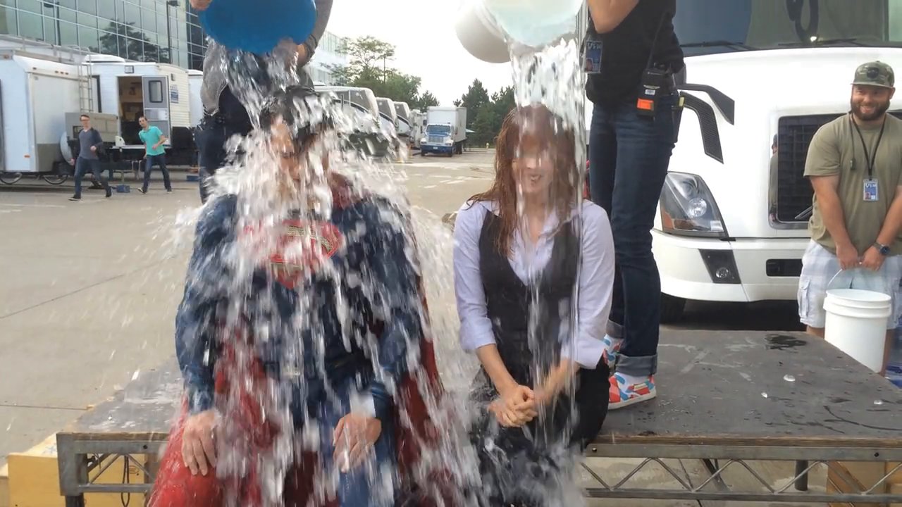 Superman and Lois Lane Take the ALS Ice Bucket Challenge!