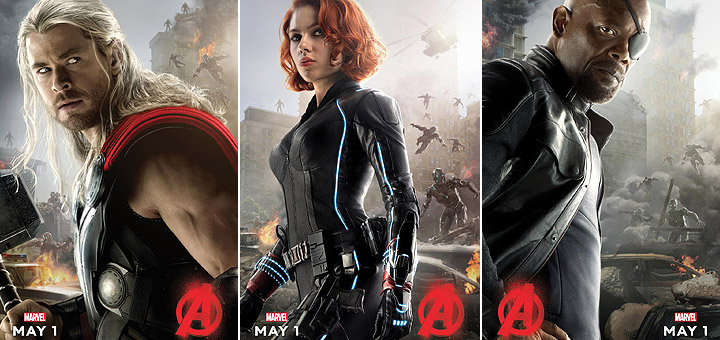 Thor, Black Widow and Nick Fury Get Character Posters for Avengers: Age of Ultron