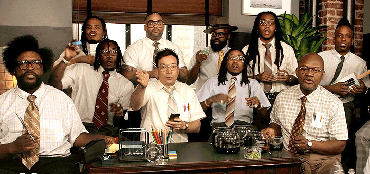 Migos and Jimmy Fallon Perform ‘Bad and Boujee’ With Office Supplies
