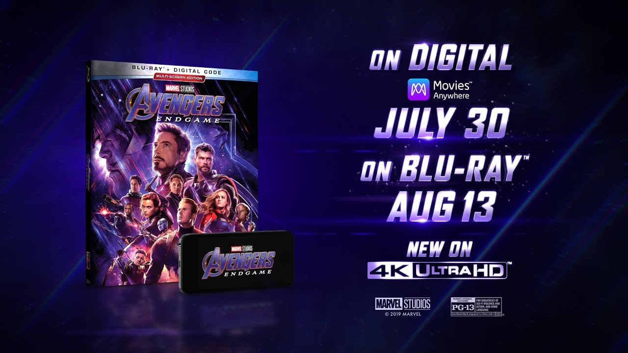 Avengers: Endgame DVD, Blu-ray, 4K Details